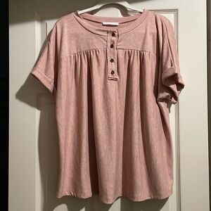 Oversized blush, pink top